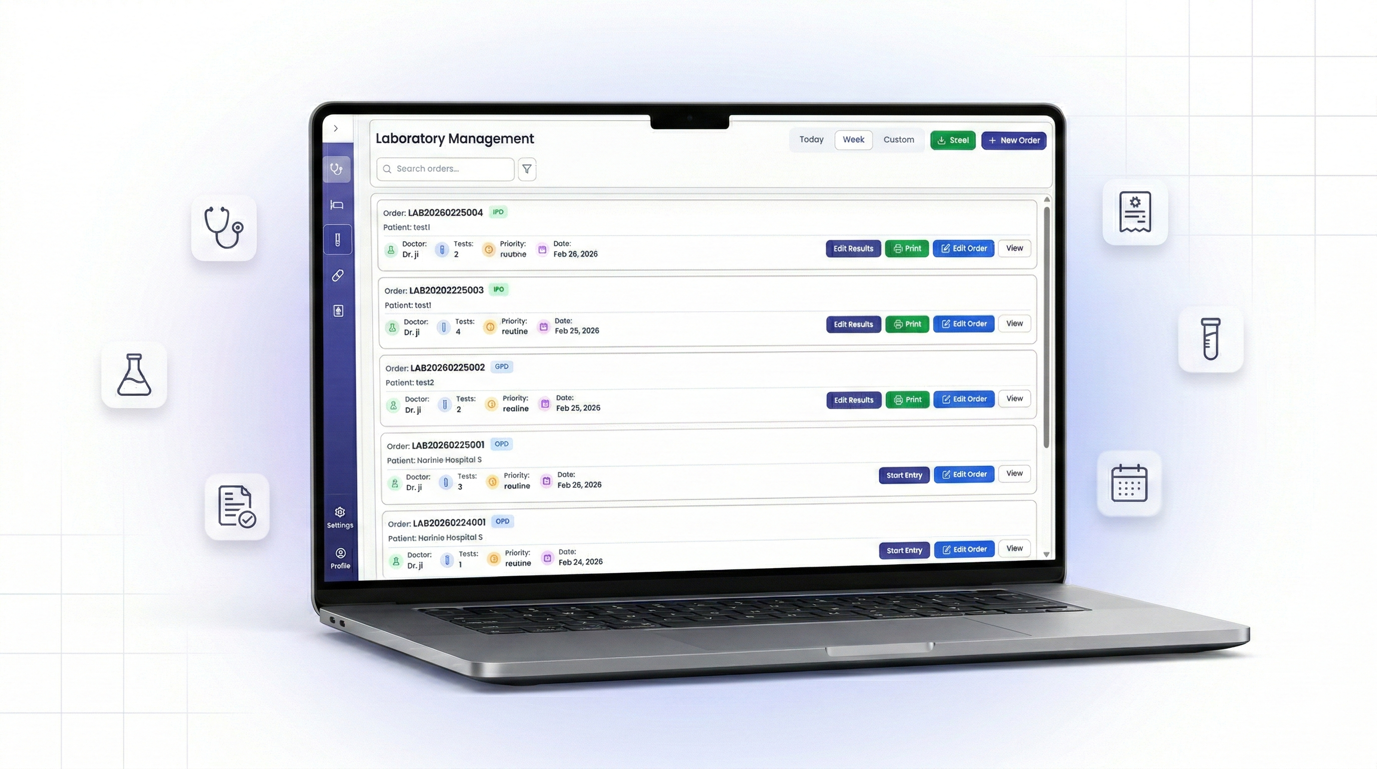 Diagnostic lab report management software for hospitals in Karnataka